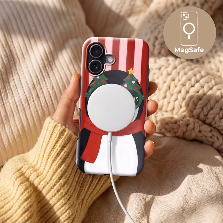 Telefoonhoesje Toughcase - Pinguïn - Kerst - Illustratie — 8