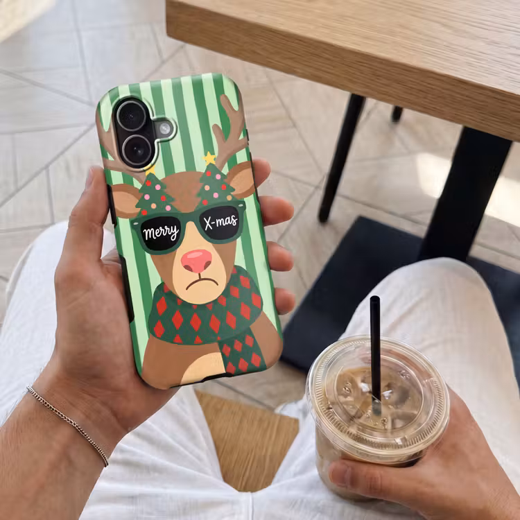 Telefoonhoesje Toughcase - Rendier - Kerst - Illustratie — 4