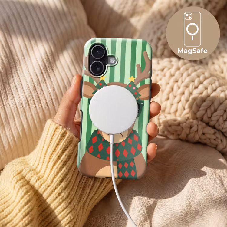 Telefoonhoesje Toughcase - Rendier - Kerst - Illustratie — 8
