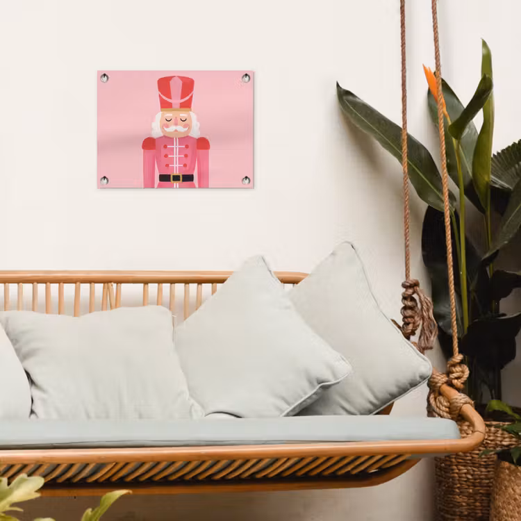Tuinposter - Notenkraker roze illustratie — 5