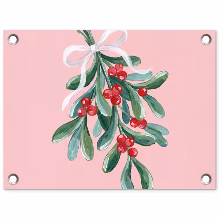 Tuinposter - Plant - Kerst - Roze — 1