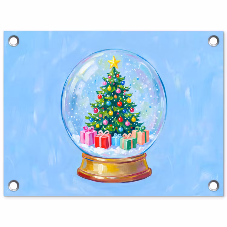 Tuinposter - Sneeuwbol - Kerst - Cadeaus — 1