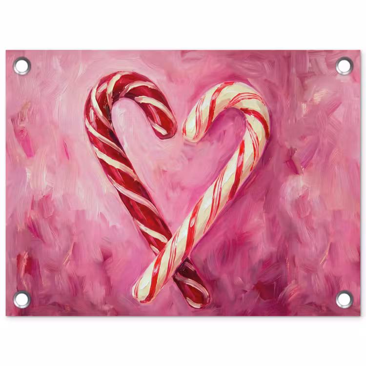 Tuinposter - Snoep - Hart - Roze — 1
