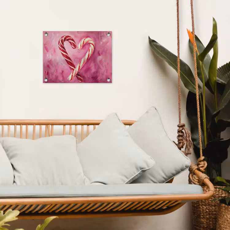 Tuinposter - Snoep - Hart - Roze — 5