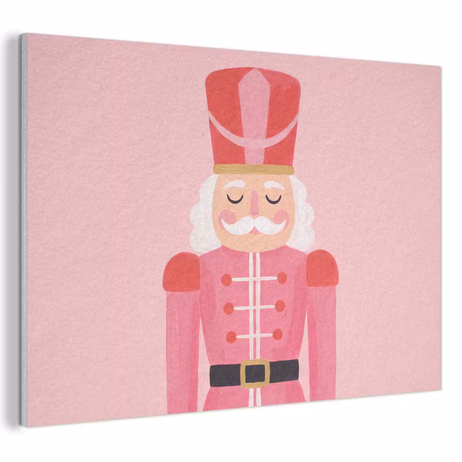 Akoestisch schilderij - Notenkraker roze illustratie — 1