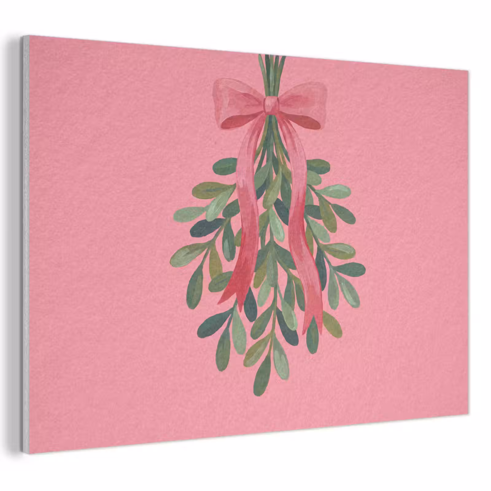 Akoestisch schilderij - Plant - Lint - Roze — 1