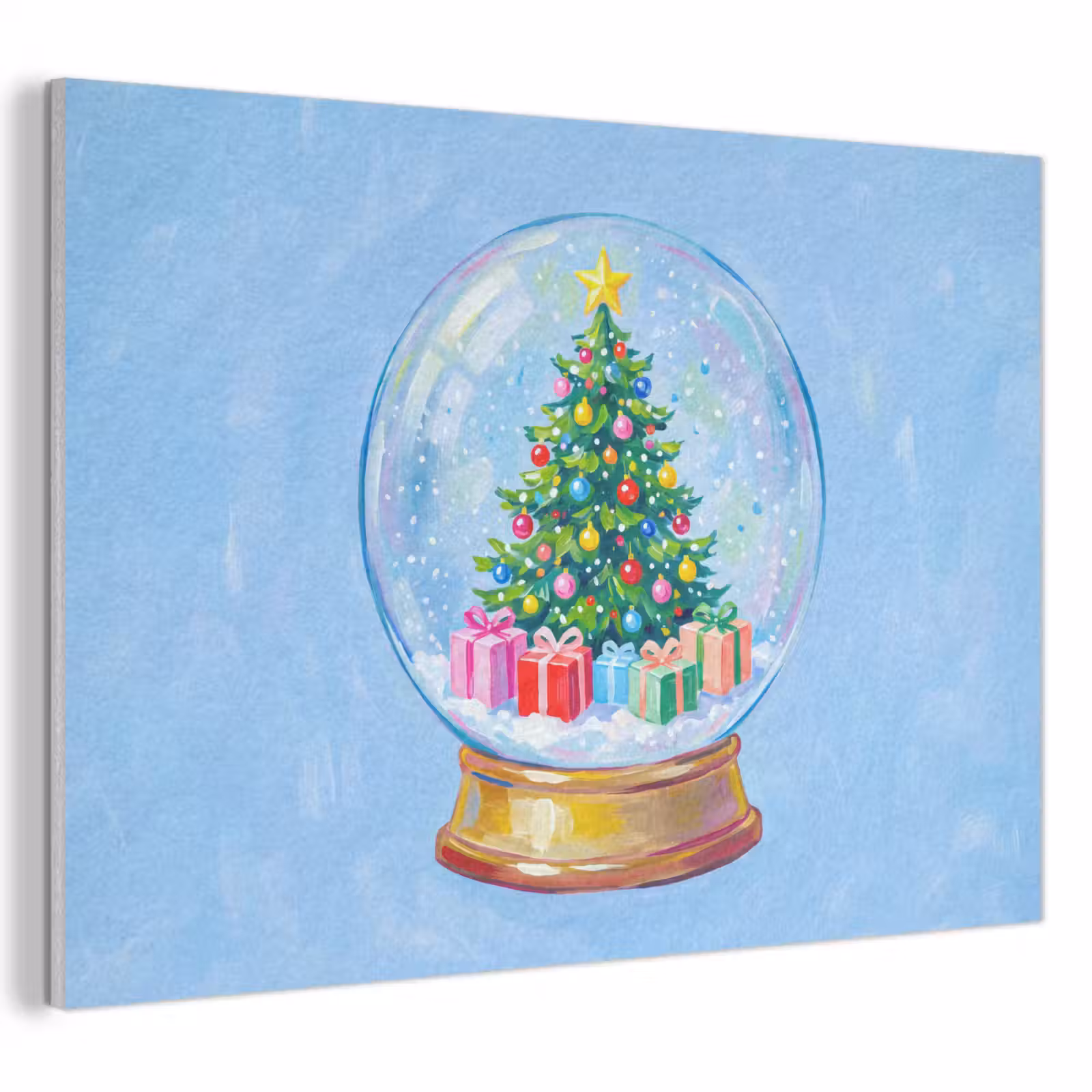 Akoestisch schilderij - Sneeuwbol - Kerst - Cadeaus — 1
