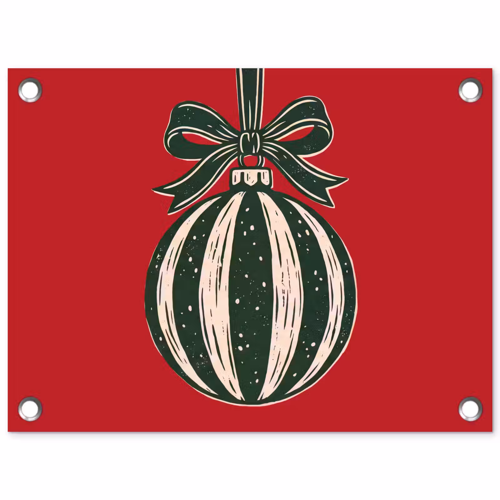 Tuinposter - Kerstbal - Kerst - Rood — 1