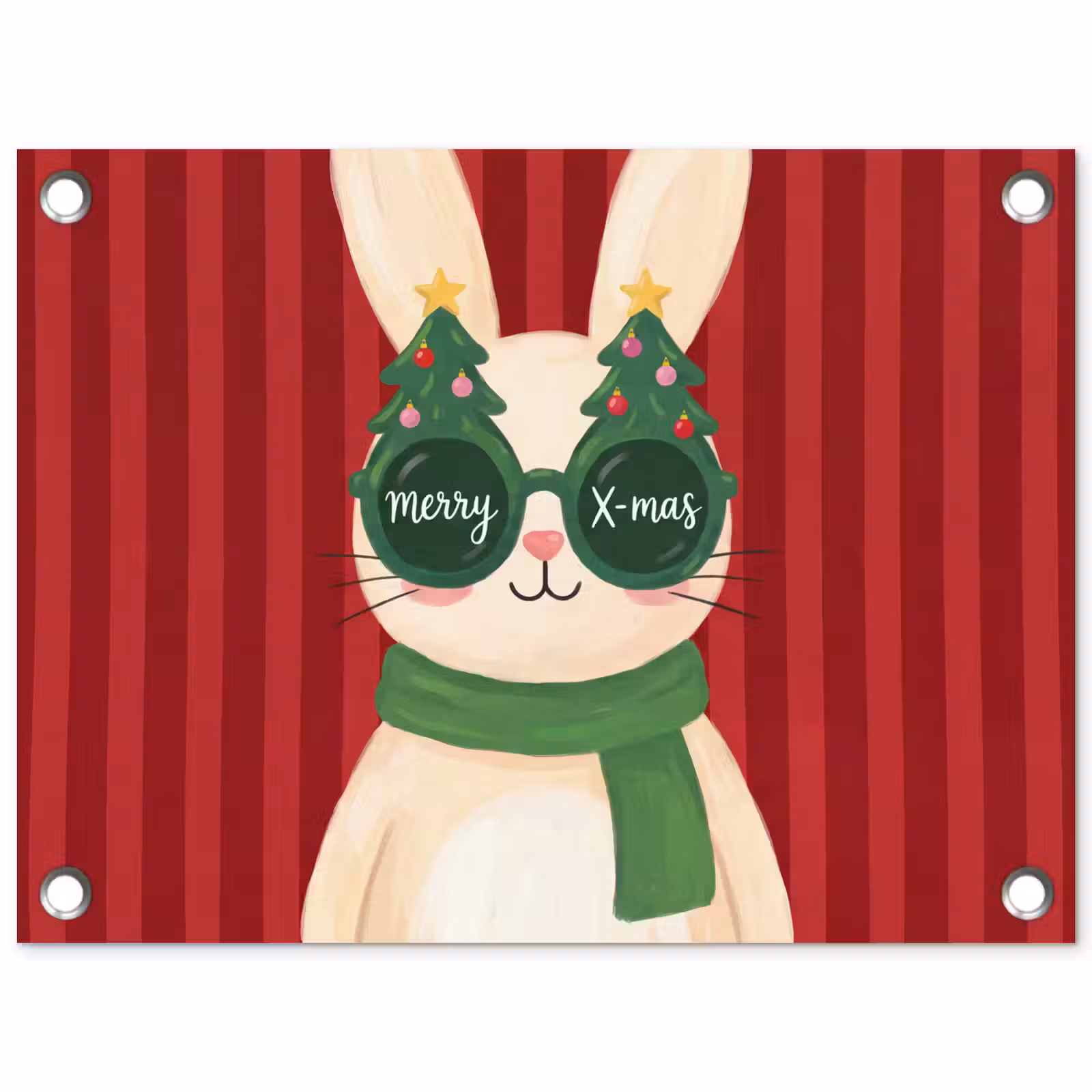 Tuinposter - Konijn - Kerst - Dieren — 1