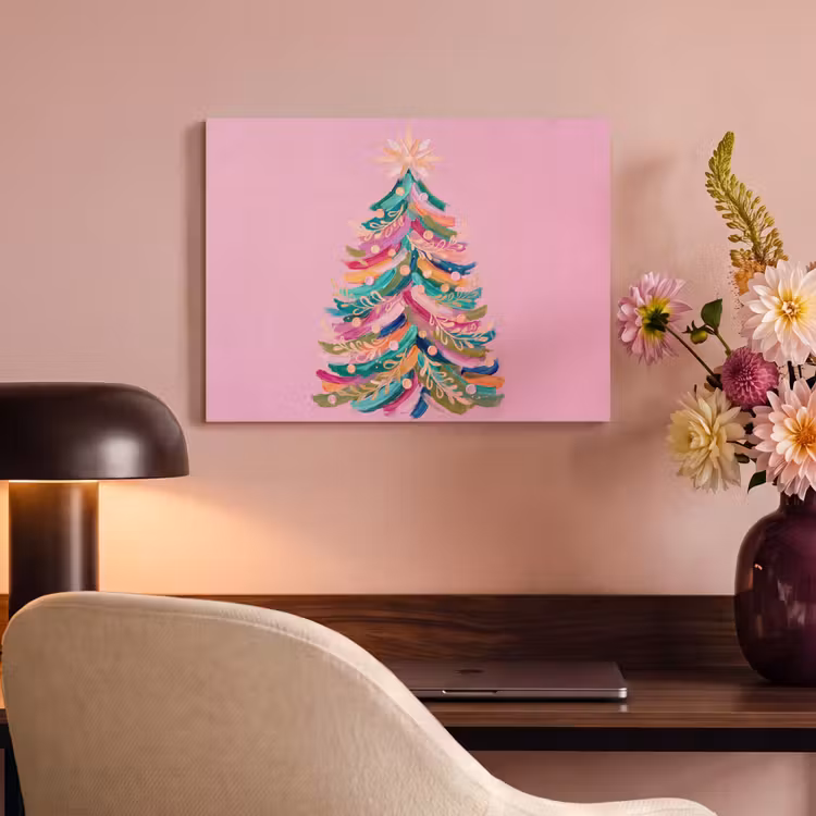 Akoestisch schilderij - Kerstboom - Abstract - Kleurrijk — 4
