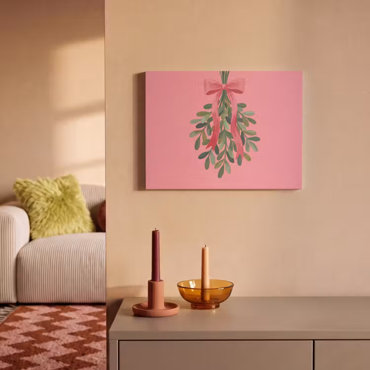 Akoestisch schilderij - Plant - Lint - Roze — 2