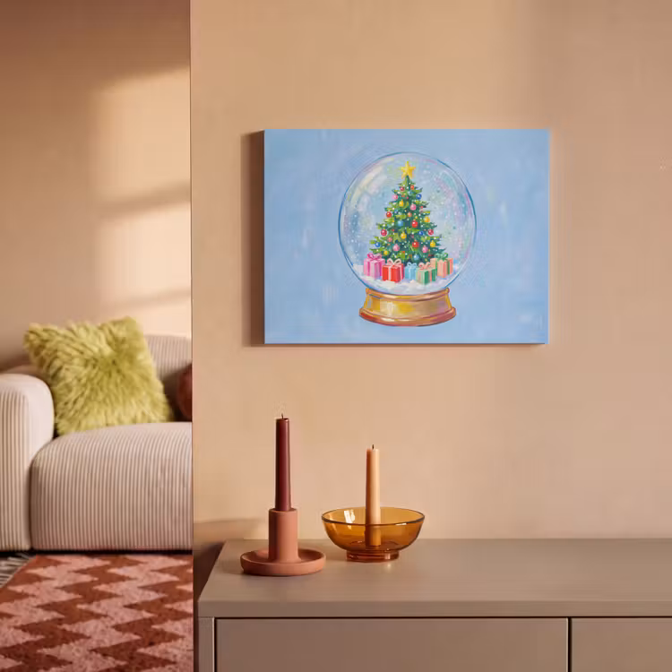 Akoestisch schilderij - Sneeuwbol - Kerst - Cadeaus — 2