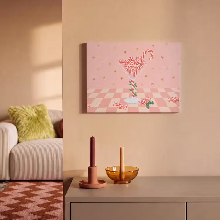 Akoestisch schilderij - Snoep - Glas - Roze — 2