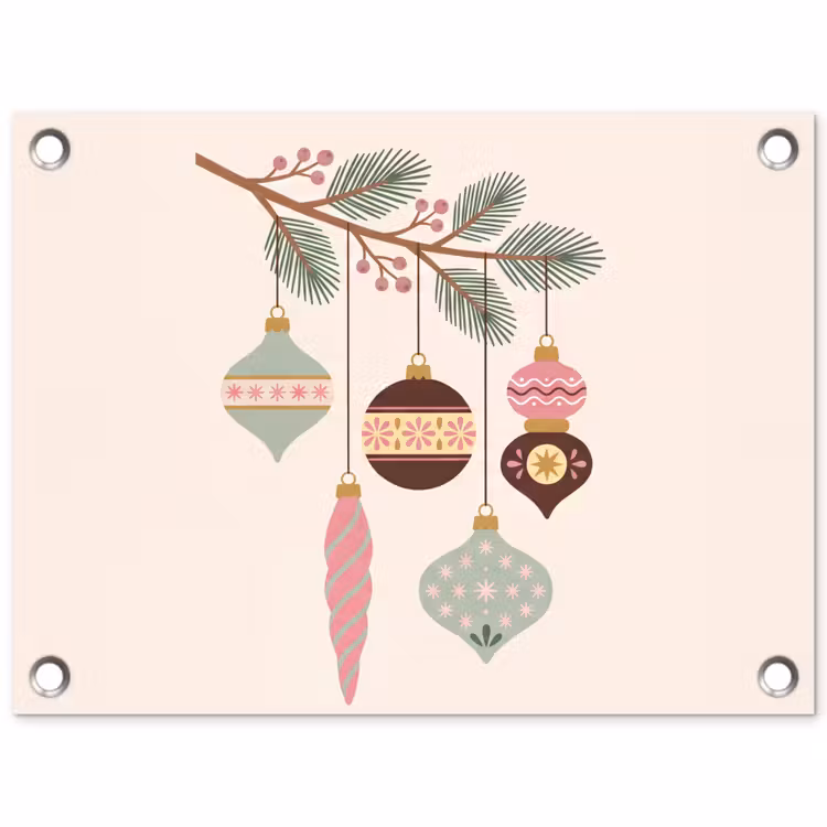 Tuinposter - Kerst - Ornamenten - Tak — 1