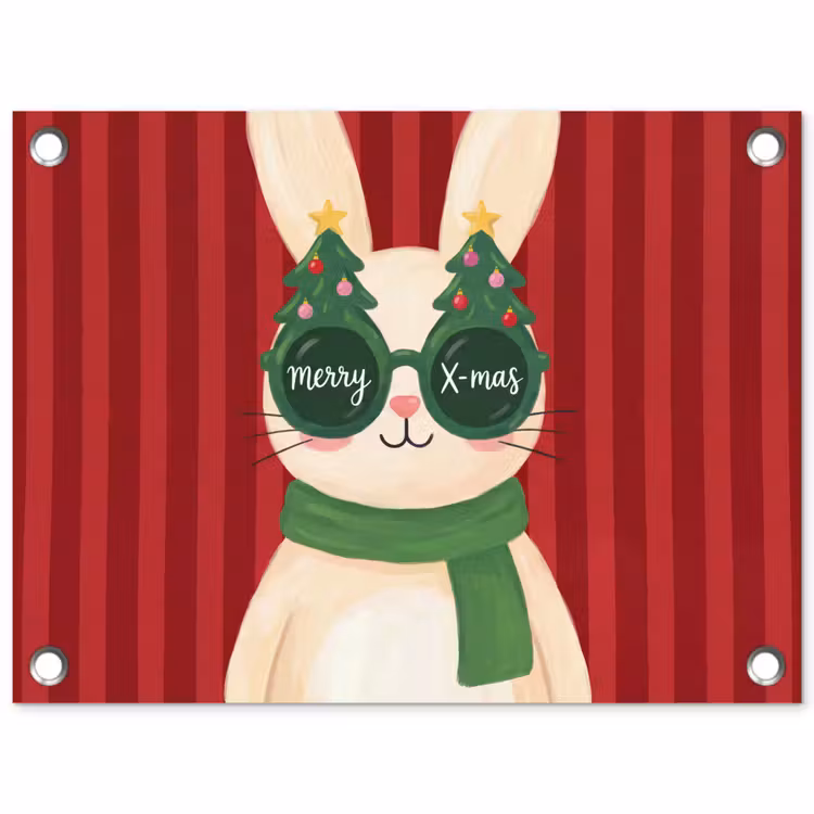 Tuinposter - Konijn - Kerst - Dieren — 1