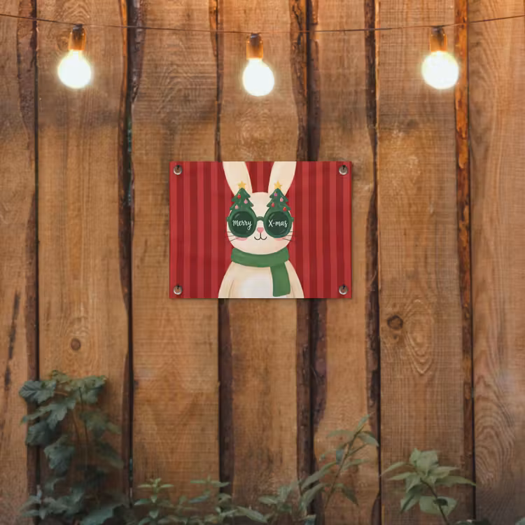 Tuinposter - Konijn - Kerst - Dieren — 2