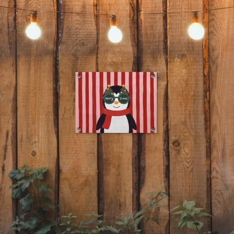 Tuinposter - Pinguïn - Kerst - Illustratie — 2
