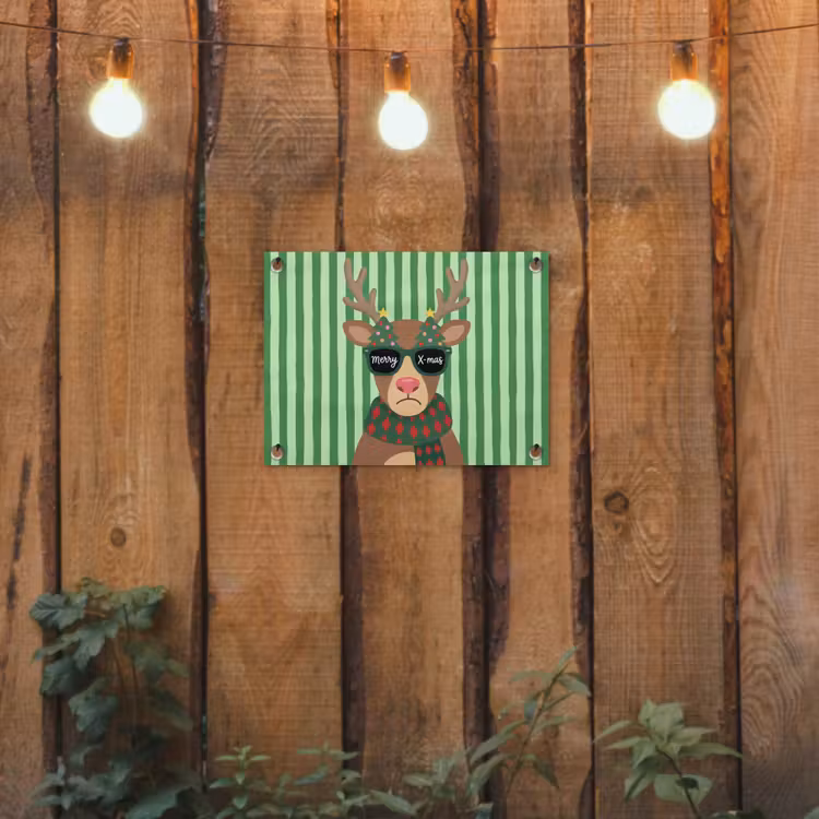 Tuinposter - Rendier - Kerst - Illustratie — 2
