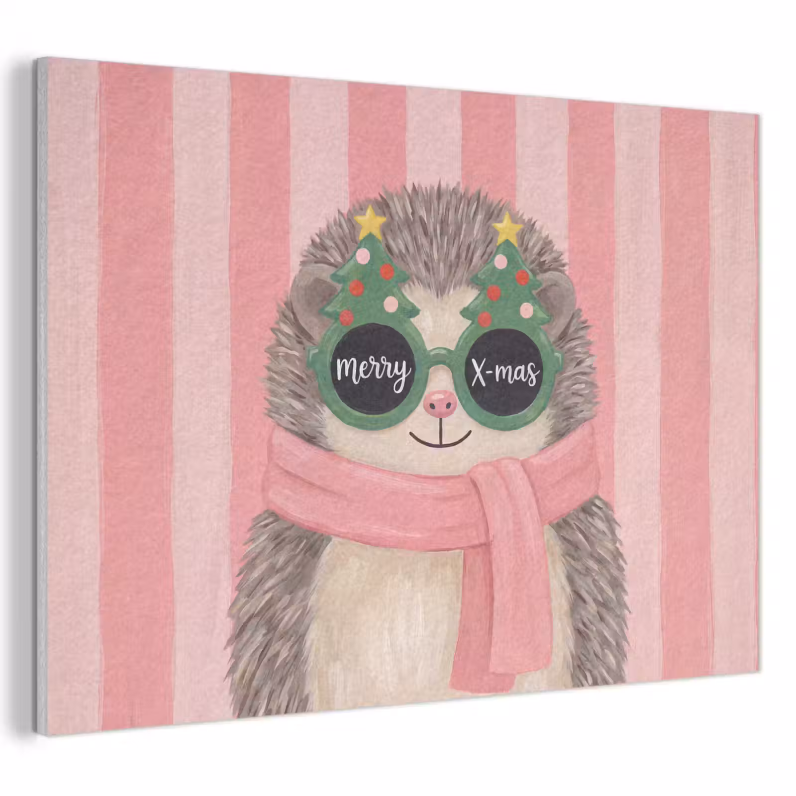 Akoestisch schilderij - Egel - Kerst - Illustratie — 1