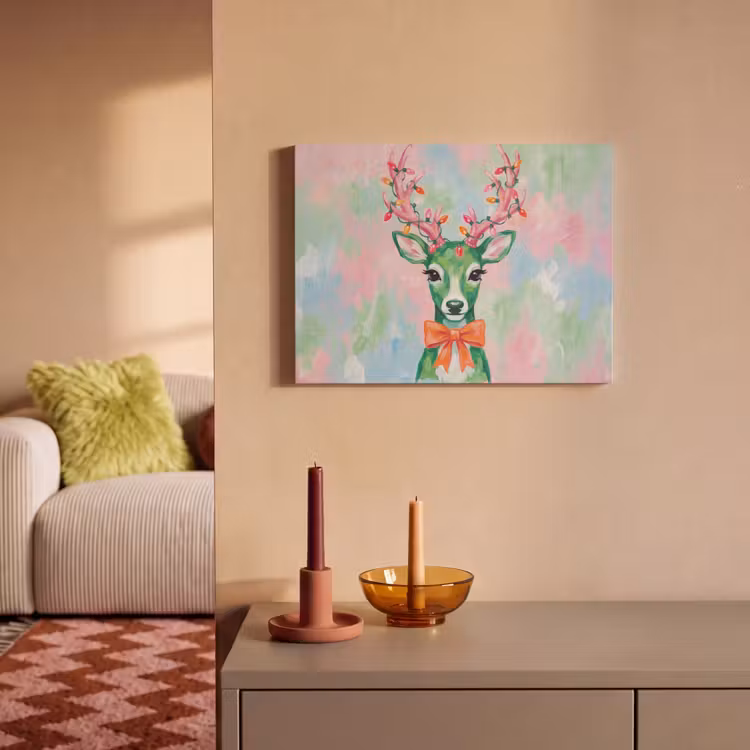 Akoestisch schilderij - Hert - Kerst - Dieren — 2