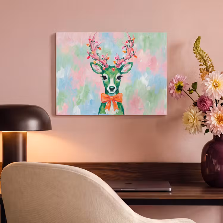 Akoestisch schilderij - Hert - Kerst - Dieren — 4