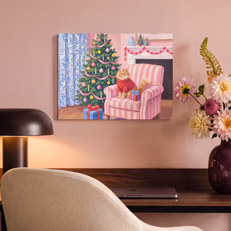 Akoestisch schilderij - Kat - Kerst - Interieur — 4