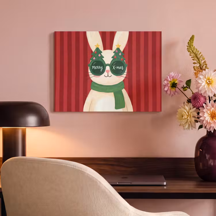 Akoestisch schilderij - Konijn - Kerst - Dieren — 4