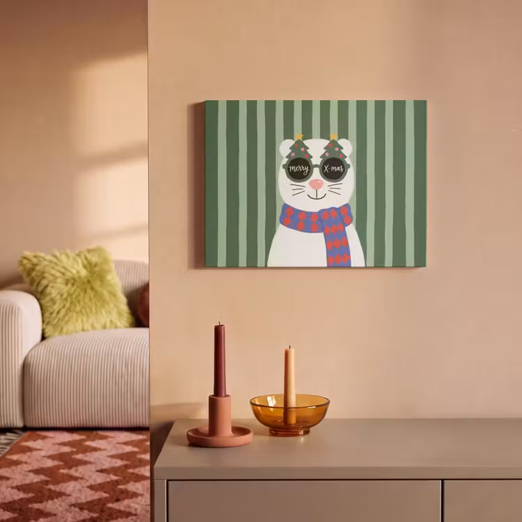Akoestisch schilderij - Dier - Winter - Cartoon — 2