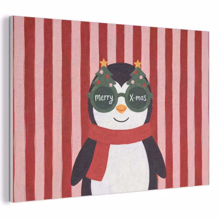Akoestisch schilderij - Pinguïn - Kerst - Illustratie — 1