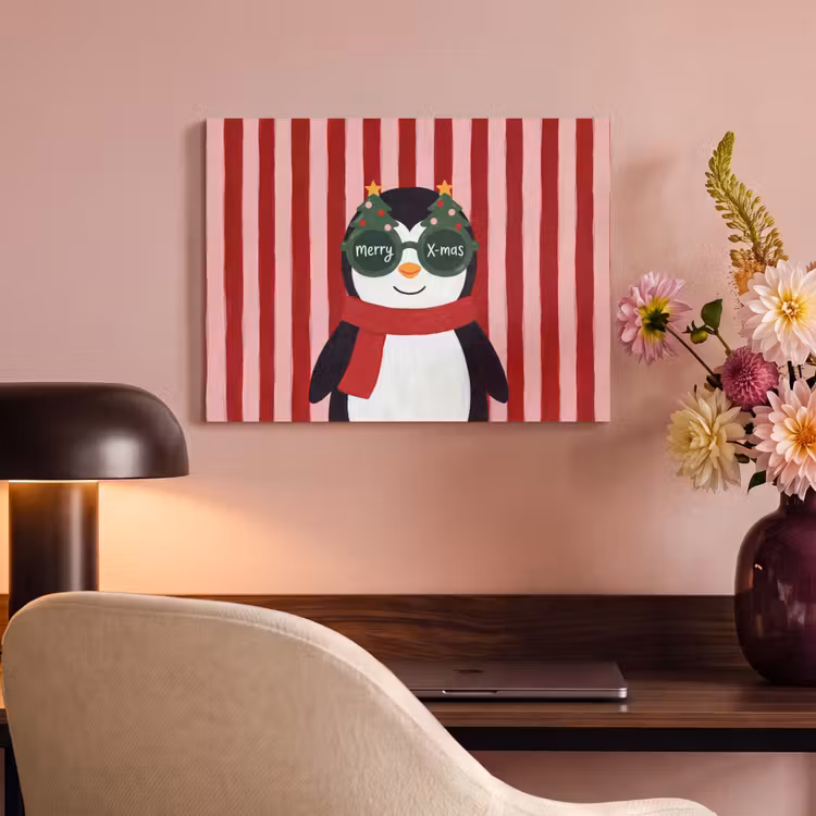 Akoestisch schilderij - Pinguïn - Kerst - Illustratie — 4