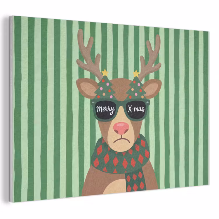 Akoestisch schilderij - Rendier - Kerst - Illustratie — 1