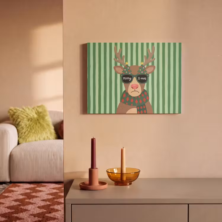 Akoestisch schilderij - Rendier - Kerst - Illustratie — 2