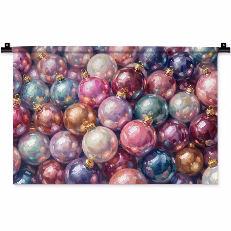 Wandkleed - Kerstdecoratie - Kleurrijk - Feest — 1