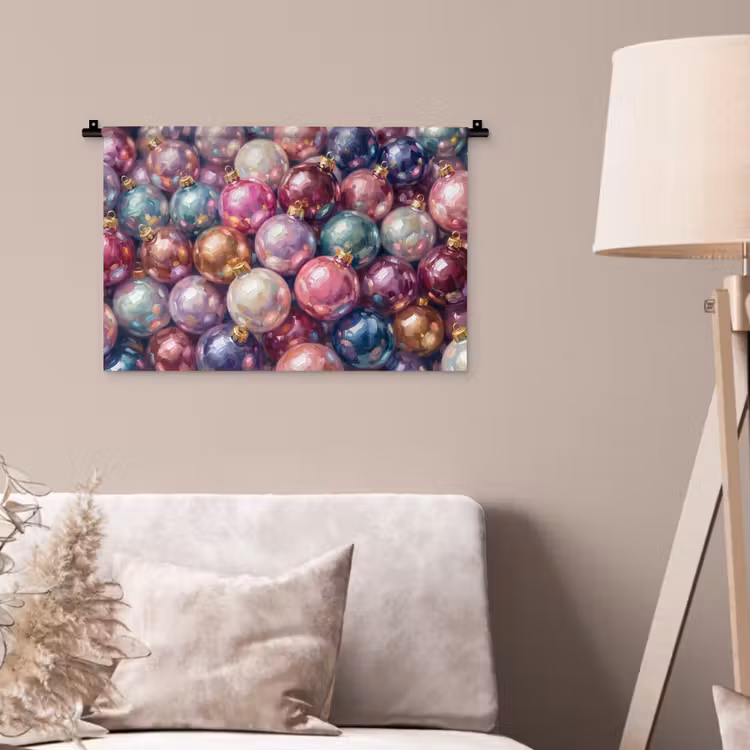 Wandkleed - Kerstdecoratie - Kleurrijk - Feest — 2