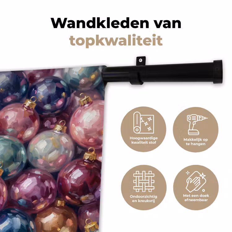 Wandkleed - Kerstdecoratie - Kleurrijk - Feest — 3