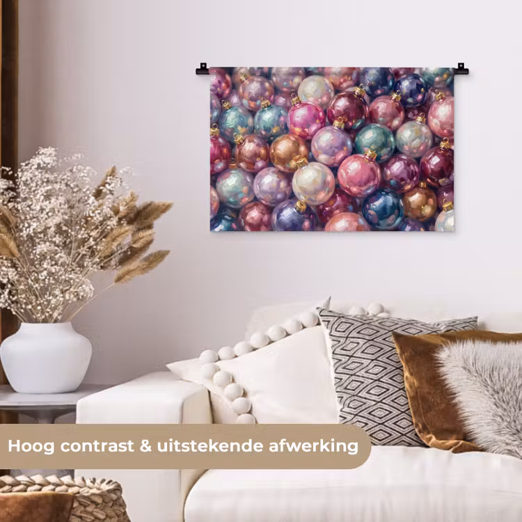 Wandkleed - Kerstdecoratie - Kleurrijk - Feest — 4