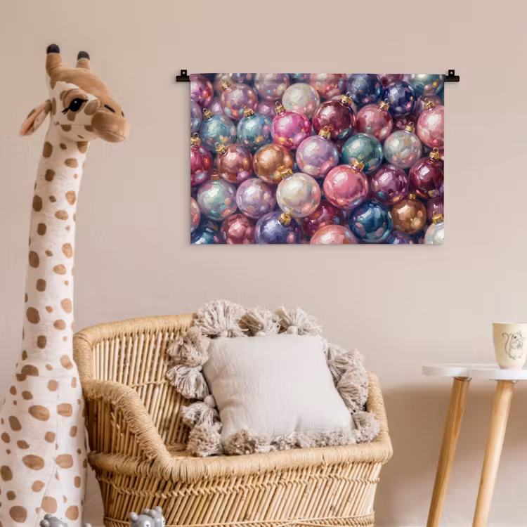 Wandkleed - Kerstdecoratie - Kleurrijk - Feest — 5
