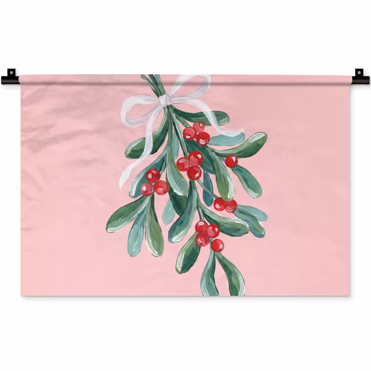 Wandkleed - Plant - Kerst - Roze — 1