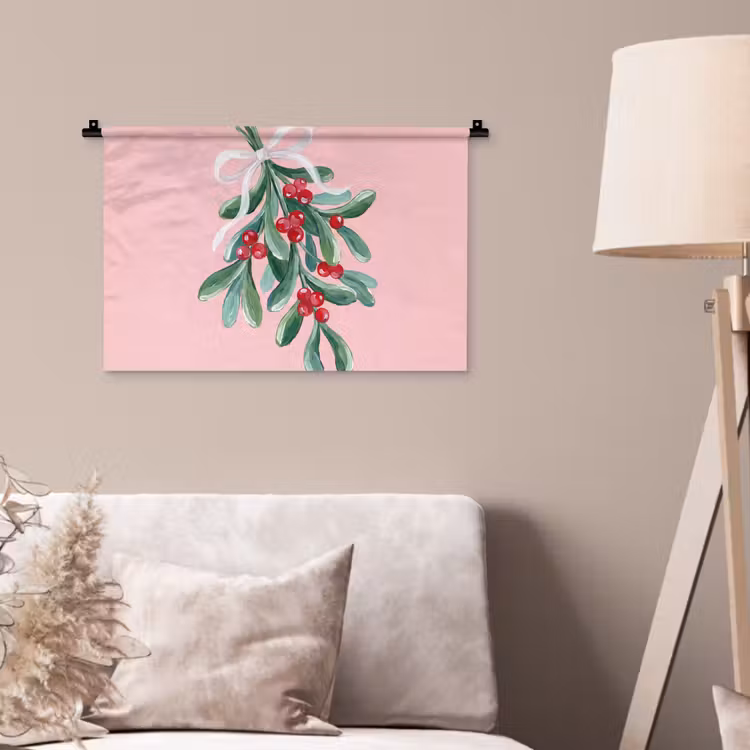 Wandkleed - Plant - Kerst - Roze — 2