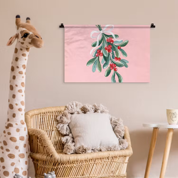 Wandkleed - Plant - Kerst - Roze — 5
