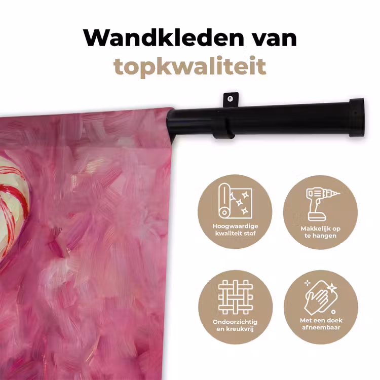 Wandkleed - Snoep - Hart - Roze — 3