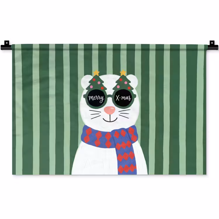 Wandkleed - Dier - Winter - Cartoon — 1