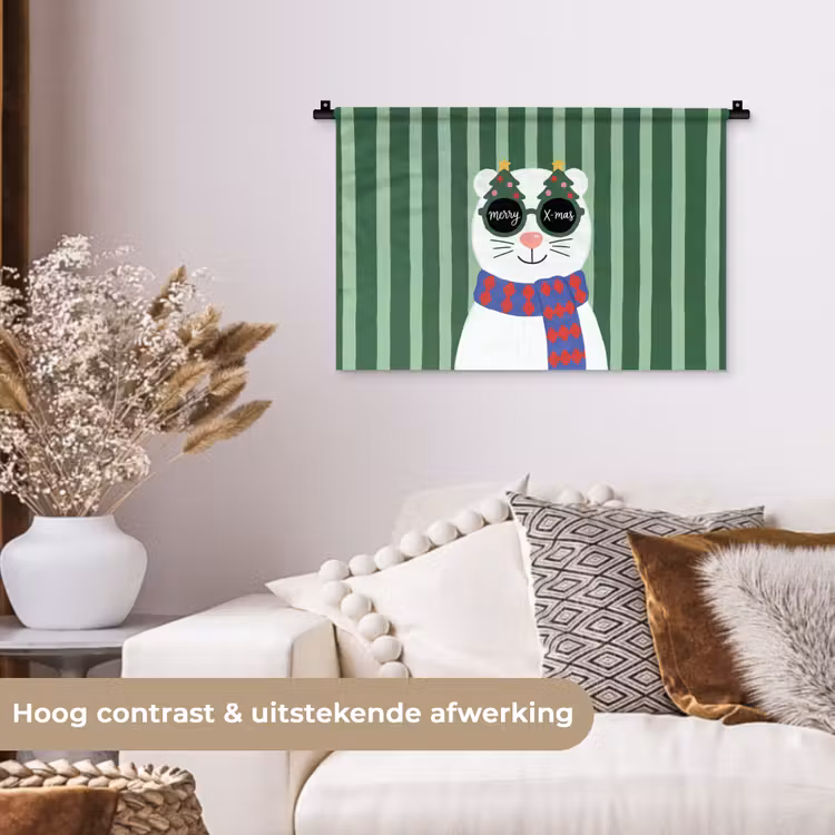 Wandkleed - Dier - Winter - Cartoon — 4