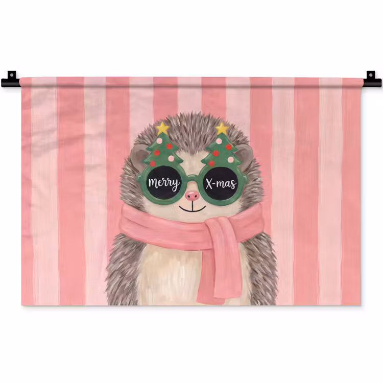 Wandkleed - Egel - Kerst - Illustratie — 1
