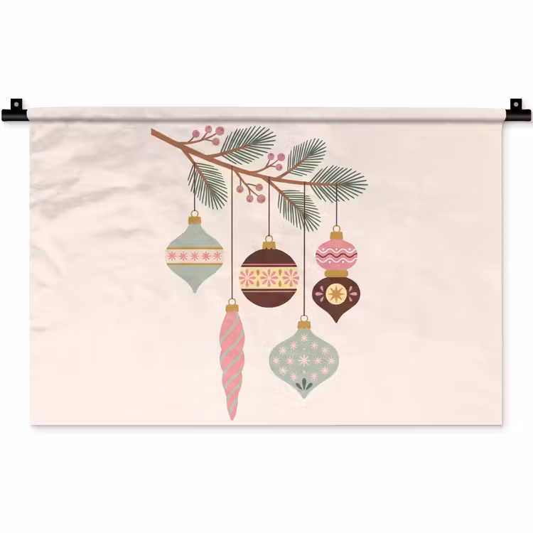 Wandkleed - Kerst - Ornamenten - Tak — 1
