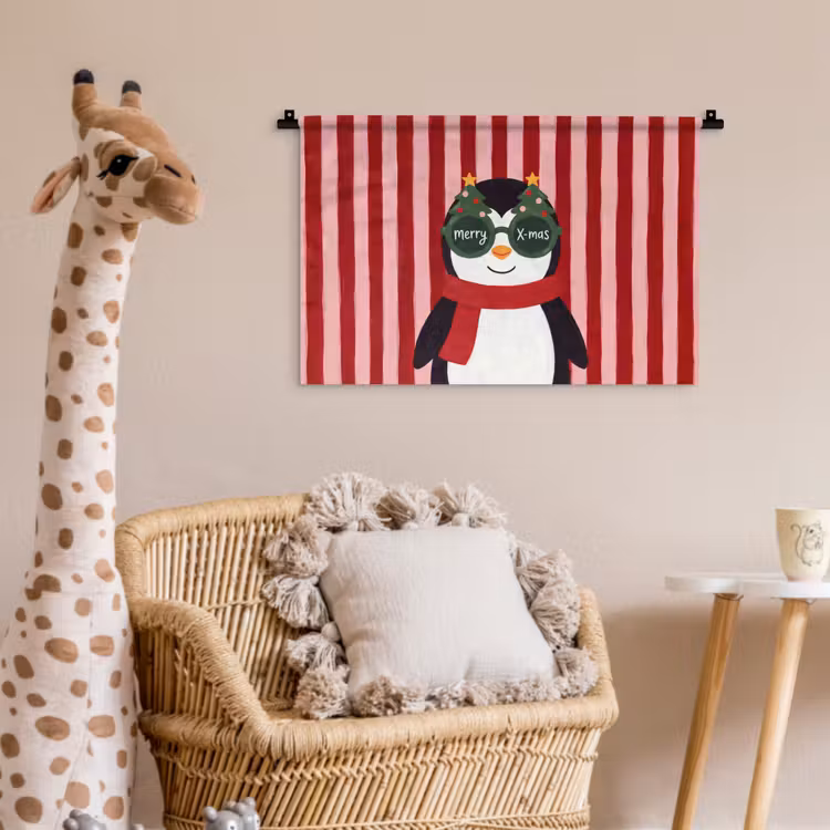 Wandkleed - Pinguïn - Kerst - Illustratie — 5