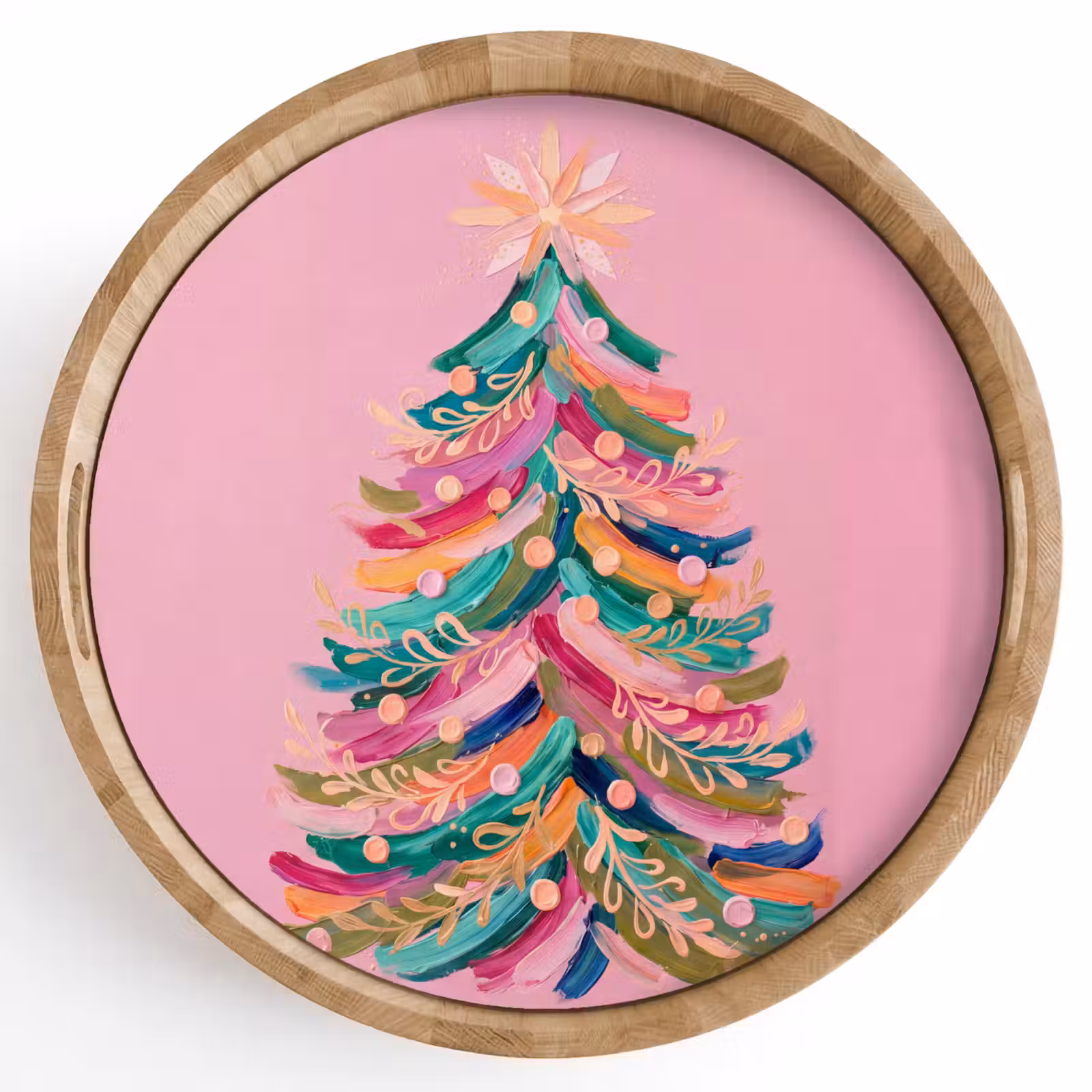 Dienblad - Kerstboom - Abstract - Kleurrijk — 1