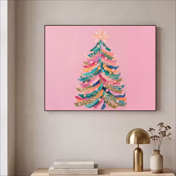 Art frame - Kerstboom - Abstract - Kleurrijk — 5