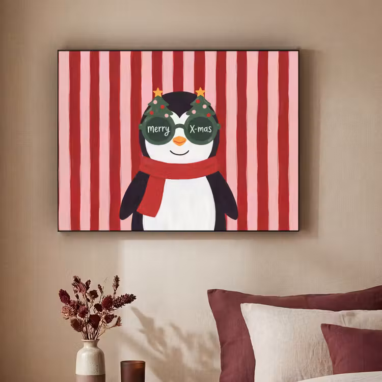 Art frame - Pinguïn - Kerst - Illustratie — 3