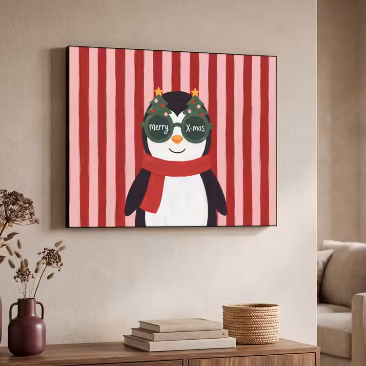 Art frame - Pinguïn - Kerst - Illustratie — 7